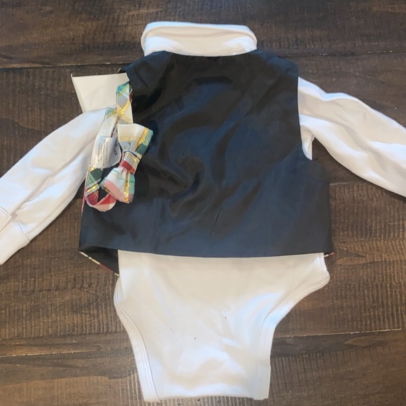 Matt’s scooter little boys one piece plaid suit size 3-6 months new with tags - Picture 6 of 6